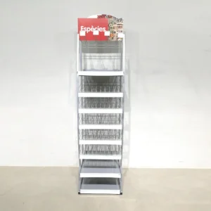 Expositor per a botiga de gran capacitat amb 4 ganxos, 50 lates, 3 prestatge de segona mà a cabauoportunitats.com
