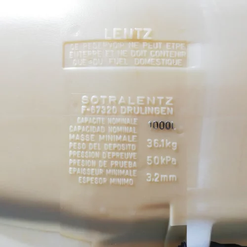 Depósito de gasoil LENTZ de 1000 litros de segunda mano en venta en cabauoportunitats.com