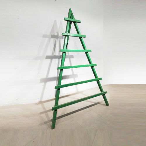 Escalera de madera color verde 268cm de segunda mano
