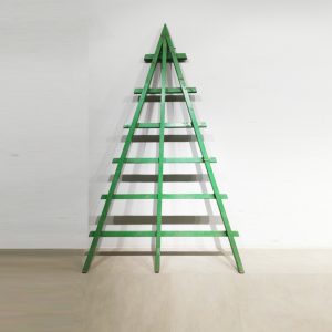 Escalera de madera color verde 268cm de segunda mano
