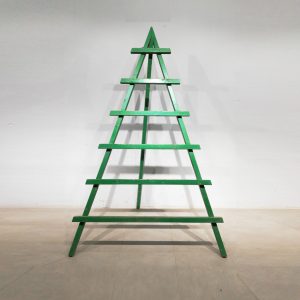 Escalera de madera color verde 268cm de segunda mano