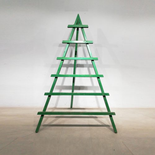 Escalera de madera color verde 268cm de segunda mano