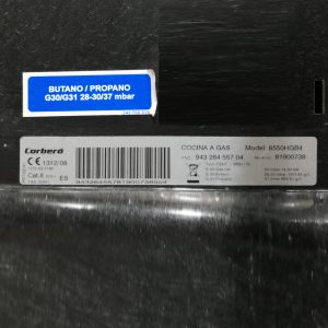 Cocina CORBERÓ 5 fuegos + horno de segunda mano en venta en cabauoportunitats.com