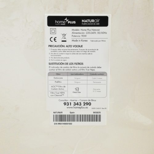 Purificador de aire NATURAIR seminuevo en venta en cabauoportunitats.com