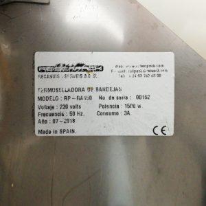 Termosegelladora RESERPACK RP-RA150 per a obrador alimentari de segona mà en venda a cabauoportunitats.com