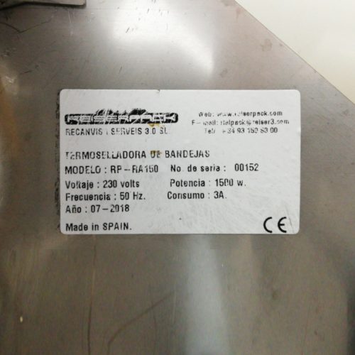 Termosegelladora RESERPACK RP-RA150 per a obrador alimentari de segona mà en venda a cabauoportunitats.com