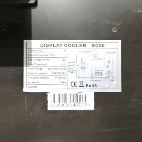 Frigorífico expositor DISPLAY COOLER SC50 50L de segunda mano en venta en cabauoportunitats.com