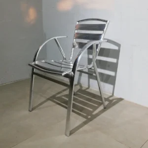 Sillas de aluminio apilables 55x50x81cm de ocasión en venta en cabauoportunitats.com
