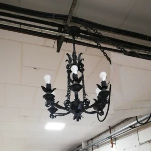 Lámpara de 6 puntos de luz 65x65x88cm de estilo rústico en buen estado en venta en cabauoportunitats.com