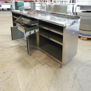 Moble de cafetera COMERSA d'acer inoxidable per a cafetera de 249x62x109 cm en venda a cabauoportunitats.com