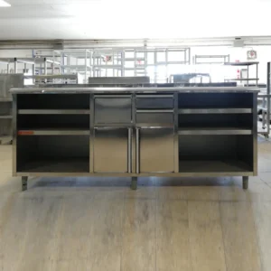 Moble de cafetera COMERSA d'acer inoxidable per a cafetera de 249x62x109 cm en venda a cabauoportunitats.com