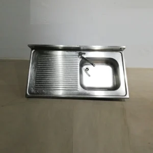 Fregadera de acero inoxidable para pared de 120x60 cm de segunda mano en buen estado en venta en cabauoportunitats.com