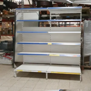 Estantería metálica de pared para tienda (200x60x220cm) de segunda mano en venta en cabauoportunitats.com