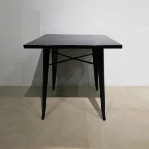 Taula de bar feta de xapa d'acer de 80x80x77 cm, negre nou en venda a cabauoportunitats.com