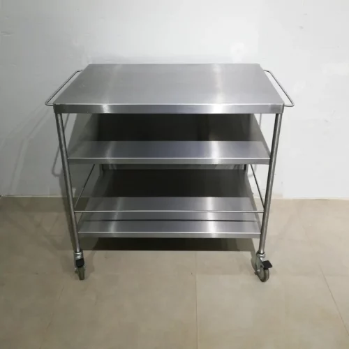 Carro d'acer inoxidable de 3 pisos (98x57x86cm) de segona mà en venda a cabauoportunitats.com