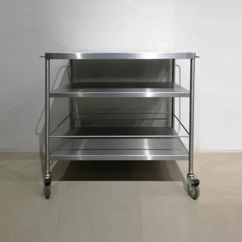 Carro d'acer inoxidable de 3 pisos (98x57x86cm) de segona mà en venda a cabauoportunitats.com
