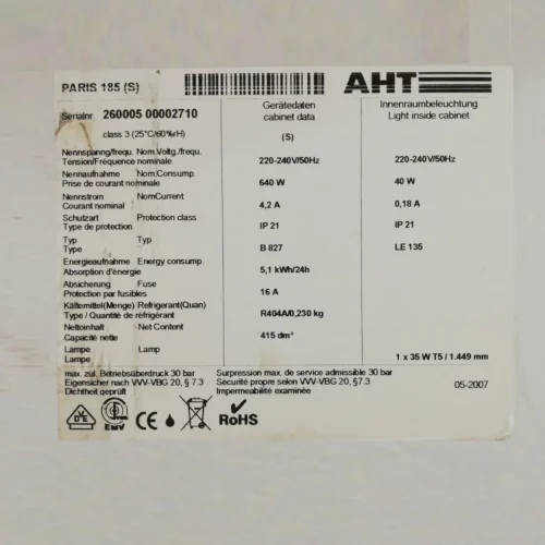 Congelador expositor de 180cm amb tancaments de vidre de segona mà en venda a cabauoportunitats.com
