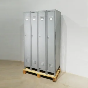 Mòdul de 4 taquilles metàl·liques de segona mà (100x50x176cm) en venda a cabauoportunitats.com