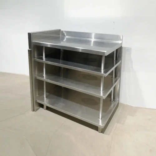 Estantería rinconera de acero inoxidable de segunda mano 106x60x117cm en venta en cabauoportunitats.com