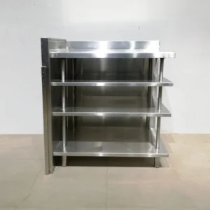 Estantería rinconera de acero inoxidable de segunda mano 106x60x117cm en venta en cabauoportunitats.com