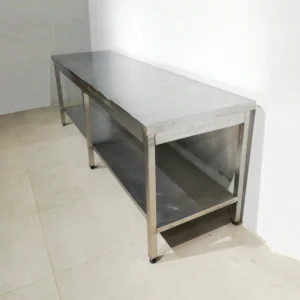 Mesa de acero inoxidable de 200x70x86cm de segunda mano
