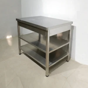 Mesa de acero inoxidable de 97x76x90cm de segunda mano