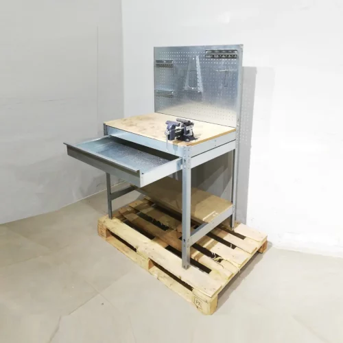 Banco de trabajo galvanizado de 91x61x145 cm de segunda mano en venta en cabauoportunitats.com