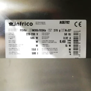 Armari fred d'hostaleria INFRICO de 590l de capacitat en bon estat en venda a cabauoportunitats.com