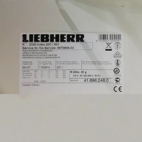 Nevera LIBHERR SN-ST de segona mà 55x62x116cm en bon estat en venda a cabauoportunitats.com