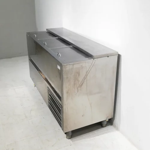 Nevera barra de 3 portes d'acer inoxidable (150x60x91cm) en bon estat en venda a cabauoportunitats.com