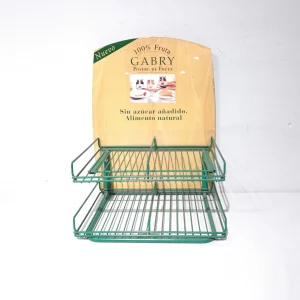 Expositor para tienda metálico con 2 estantes de segunda mano en venta en cabauoportunitats.com
