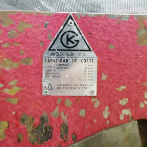 Cizalla de chapa manual de segunda mano para taller en buen estado en venta en cabauoportunitats.com