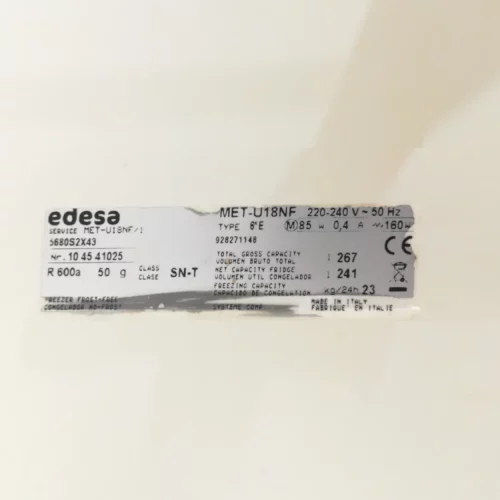 Congelador una puerta EDESA MET-U18NF sin congelador de 184cm de segunda mano en buen estado en venta en cabauoportunitats.com