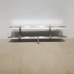 Estantería de acero inoxidable de segunda mano (190x30x59cm) en buen estado en venta en cabauoportunitats.com