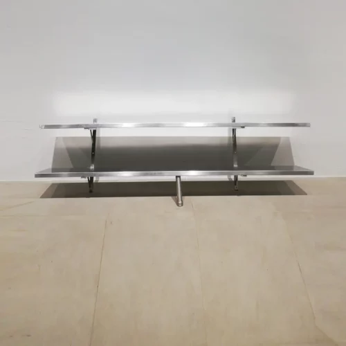 Estantería de acero inoxidable de segunda mano (190x30x59cm) en buen estado en venta en cabauoportunitats.com