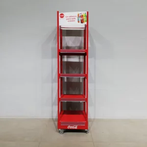 Expositor para tienda de acero con 4 estantes de segunda mano 38x35x154 cm en venta en cabauoportunitats.com