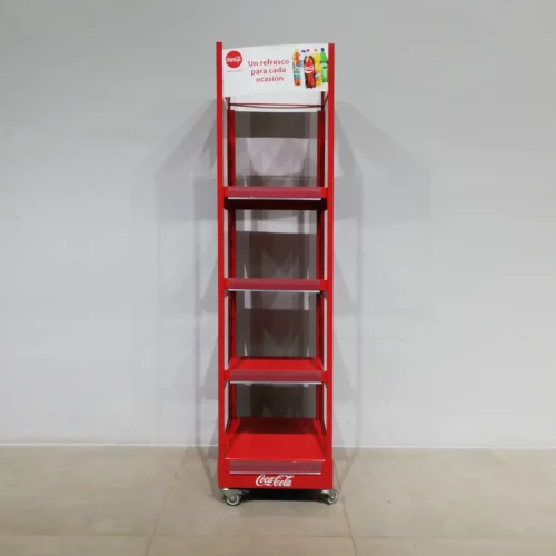 Expositor para tienda de acero con 4 estantes de segunda mano 38x35x154 cm en venta en cabauoportunitats.com