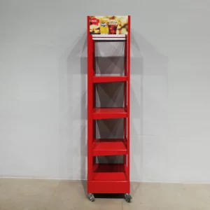 Expositor para tienda de acero con 4 estantes de segunda mano 38x35x154 cm en venta en cabauoportunitats.com