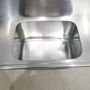 Fregadera de inox 1 seno (225x60x39cm) de segunda mano en venta en cabauoportunitats.com