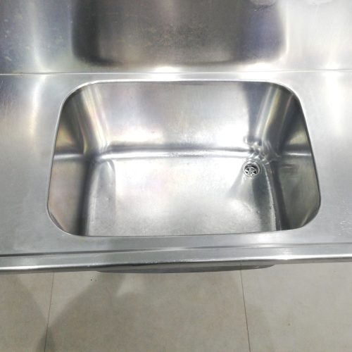 Fregadera de inox 1 seno (225x60x39cm) de segunda mano en venta en cabauoportunitats.com