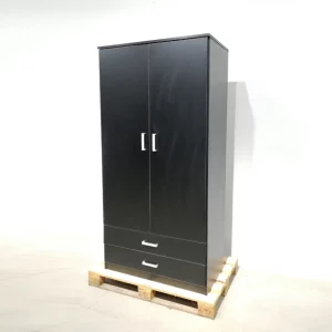 Armario negro para habitación (100x51x200cm) de segunda mano en venta en cabauoportunitats.com