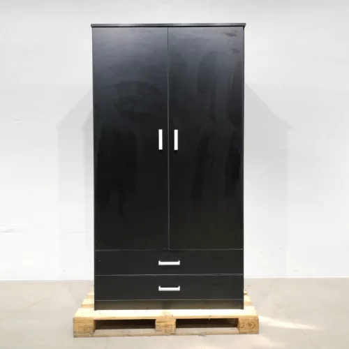 Armario negro para habitación (100x51x200cm) de segunda mano en venta en cabauoportunitats.com