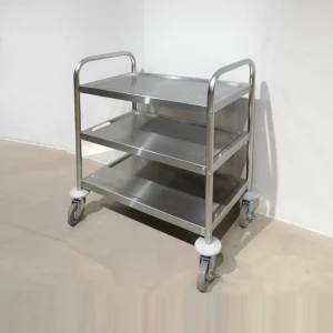 Carro de acero inoxidable de 3 pisos (70x39x83cm) de segunda mano en venta en cabauoportunitats.com