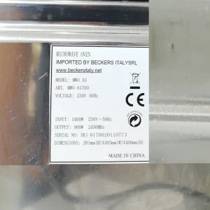 Microondas BECKERSITALY OVEN MWO-A3 1700W de segunda mano en buen estado en venta en cabauoportunitats.com