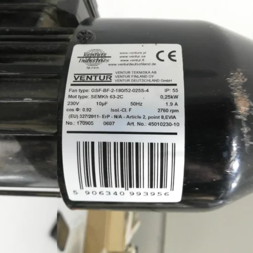 Turbina de aire VENTUR GSF-BF-2-180 (32x34x32cm.) de segunda mano en venta en cabuoportunitats.com