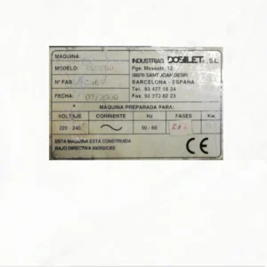 Plancha de cromo duro DOSILET PE0950 de 94x52x26 cm de segunda mano en venta en cabauoportunitats.com