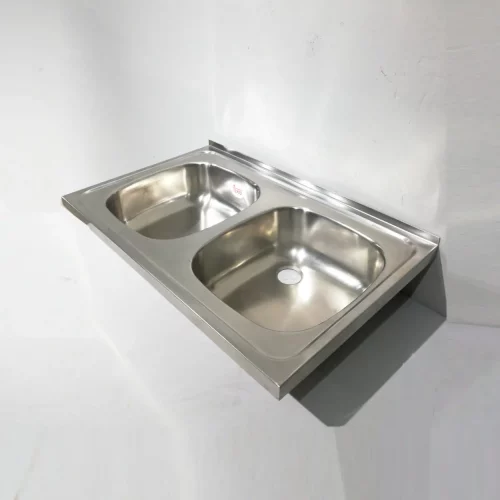 Aigüera TEKA amb 2 piques d'acer inoxidable de 80x51x18cm nova en venda a cabauoportunitats.com