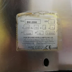 Sierra de cortar carne trifásica MAINCA BM-2000 de segunda mano en buen estado en venta en cabauoportunitats.com