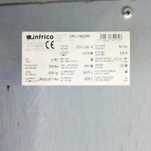 Frigorífico mural INFRICO EMS 12INOXM1 para tienda con mucho espacio de almacenamiento