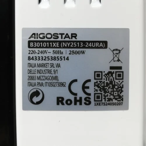 Radiador de aceite AIGOSTAR SNUG B301011XE 2500W nuevo procedente de una empresa cierre en venta en cabauoportunitats.com